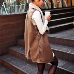 Slim Herbst Winter Lederweste