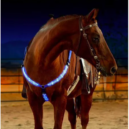 LED häst sele chest rem bröstplatta krage
