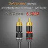 EnchufesAdaptador de enchufe macho RCA de oro con cable de audio 2 piezas
