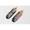 EnchufesAdaptador de enchufe macho RCA de oro con cable de audio 2 piezas