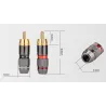 EnchufesAdaptador de enchufe macho RCA de oro con cable de audio 2 piezas