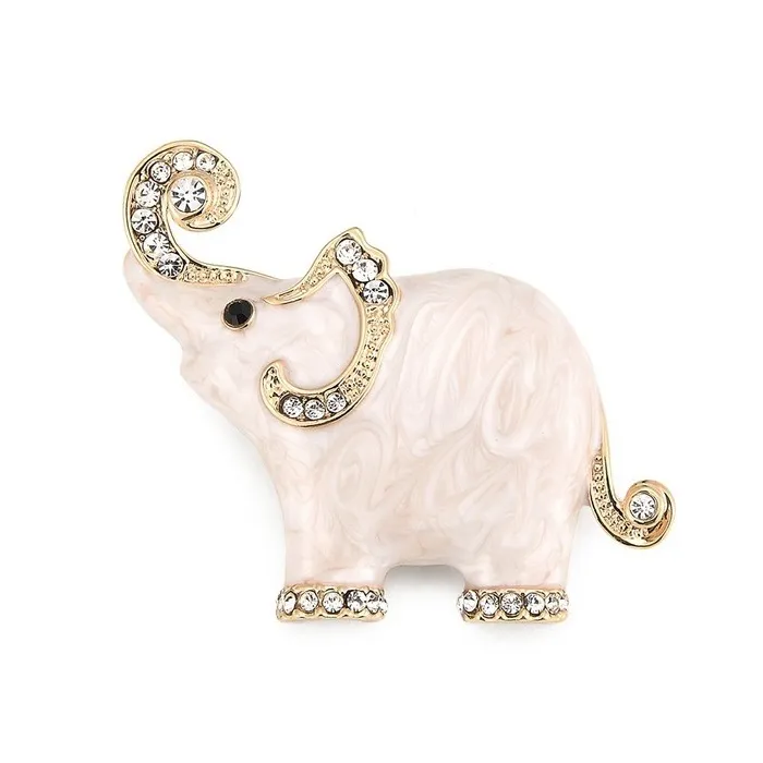 Esmalte & cristals elefante - broche