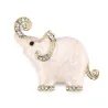 éléphant en émail & cristaux - broche
