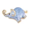 Enamel & crystals elephant - brooch
