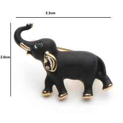 éléphant noir - broche