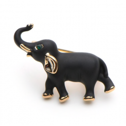 Musta elefantti - brooch