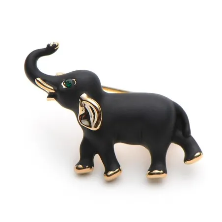 Svart elefant - brosch