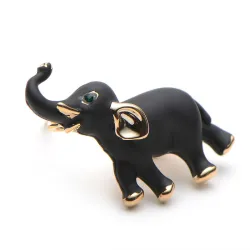 Svart elefant - brosch