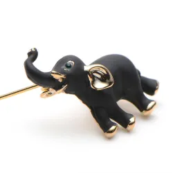 Svart elefant - brosch