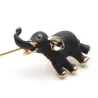 Svart elefant - brosch