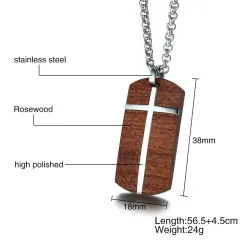 CollaresVintage rosewood collar de acero inoxidable