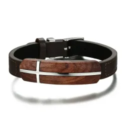Retro Rosewood aito nahkaranneke