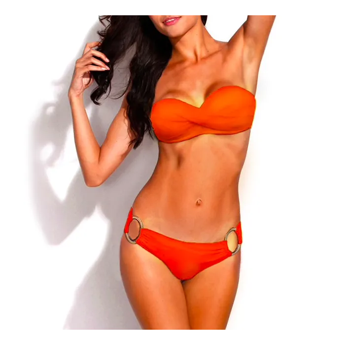 Metalowy pierścień push up bikini kompletStroje Kąpielowe