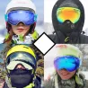 UV400 anti-fog kaksikerros hiihto lumilauta goggles