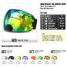 UV400 anti-fog kaksikerros hiihto lumilauta goggles