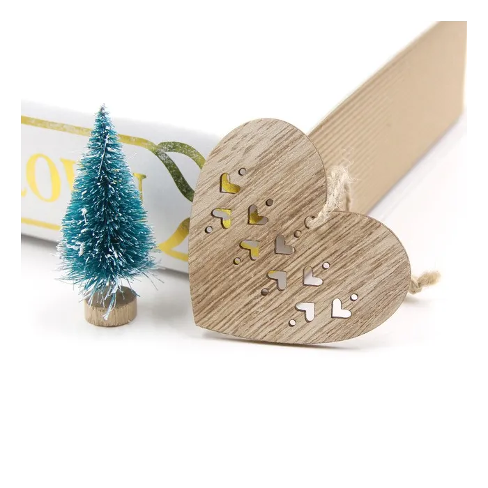 NavidadÁrbol de Navidad Navidad decoración colgantes huecos de madera 6 piezas
