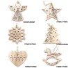 NavidadÁrbol de Navidad Navidad decoración colgantes huecos de madera 6 piezas