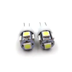 T10 5SMD 5050 W5W Xenon auto LED lamppu 10 kappaletta