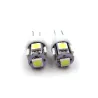 T10 5SMD 5050 W5W Xenon auto LED lamppu 10 kappaletta