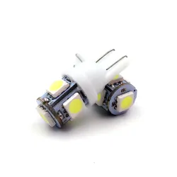 T10 5SMD 5050 W5W Xenon bil LED lampa 10 bitar