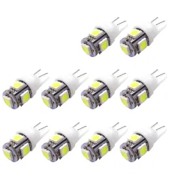 T10 5SMD 5050 W5W Xenon auto LED lamppu 10 kappaletta
