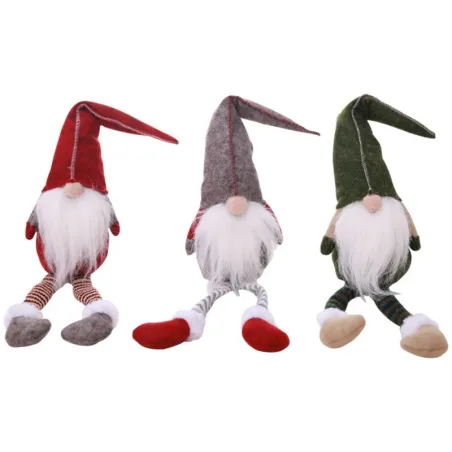 Weihnachtsdekoration lange Beine sitzen Elf 50cm