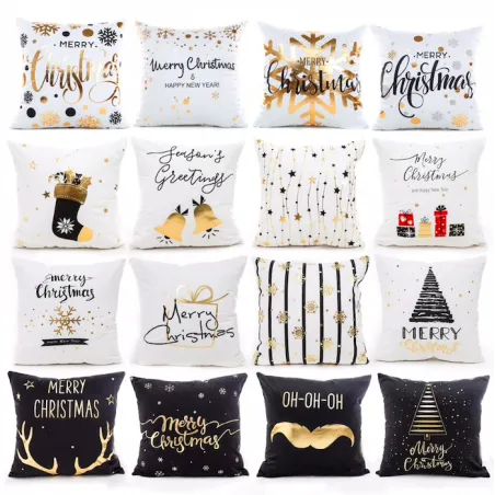 Fundas de cojinesAlmohadilla de Navidad / funda de cojín - algodón 45 * 45 cm