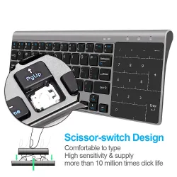 TecladosMini teclado inalámbrico con touchpad - Air Mouse Android Box - Windows PC