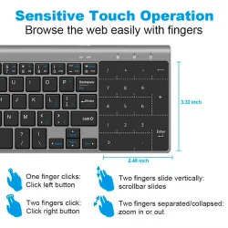 Trådlöst mini tangentbord med touchpad Air Mouse Android Box - Windows PC
