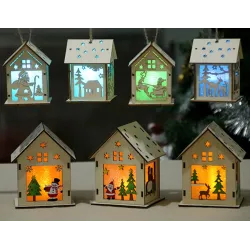 NavidadCasa de Navidad de madera con LED - hacerlo usted mismo