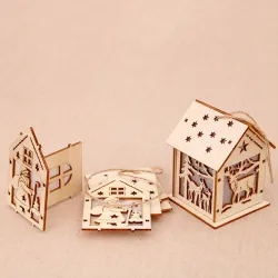 NavidadCasa de Navidad de madera con LED - hacerlo usted mismo