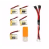 BateríasCada uno de los cuadricoteros RC E010 E010C 3.7V 150MAH batería de actualización 45C cargador USB conjunto 5 piezas
