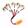 BateríasCada uno de los cuadricoteros RC E010 E010C 3.7V 150MAH batería de actualización 45C cargador USB conjunto 5 piezas