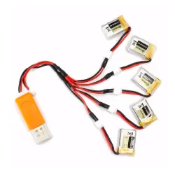 RC Quadcopter E010 E010C 3.7V 150MAH 45C päivitys USB laturi asettaa 5 pc