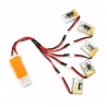 Eachine RC Quadcopter E010 E010C 3.7V 150MAH 45C upgrade battery USB charger set 5 pcs