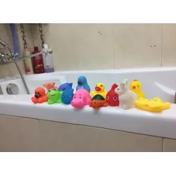 Floating squeeze rubber animals toy 13 pcs