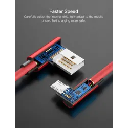 Fast charging micro USB charging cable L-type