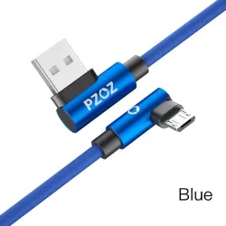 Cabo de carregamento rápido micro USB tipo L