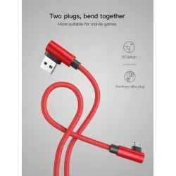 Câble de charge micro USB de type L
