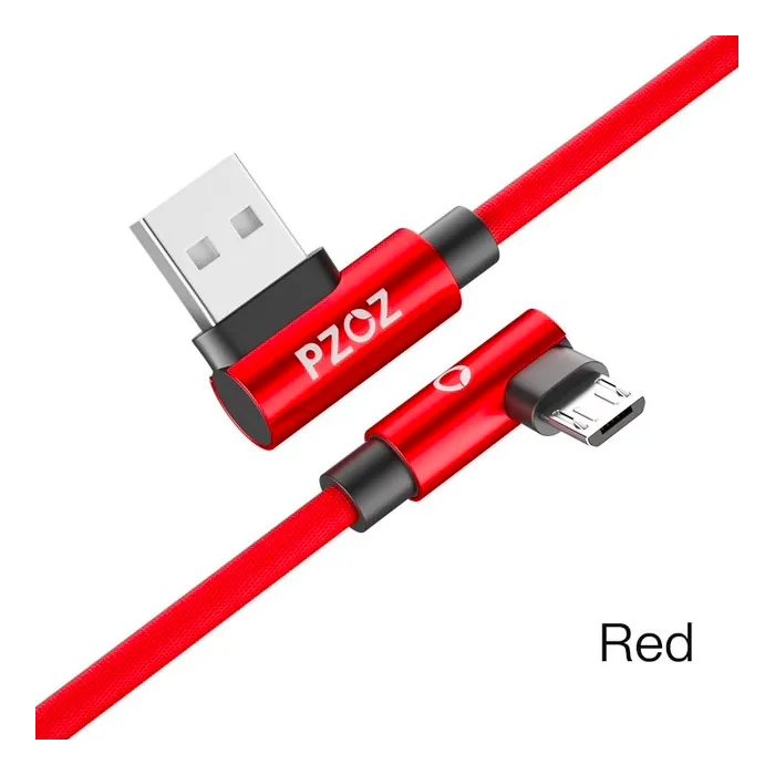 Cabo de carregamento rápido micro USB tipo L
