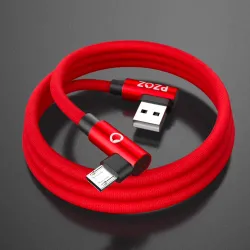 Fast charging micro USB charging cable L-type