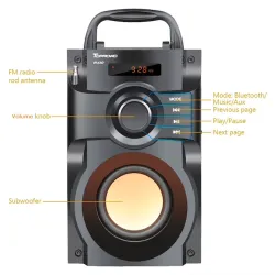 RS-A100 bluetooth-luidspreker met LCD-schermBluetooth Luidsprekers