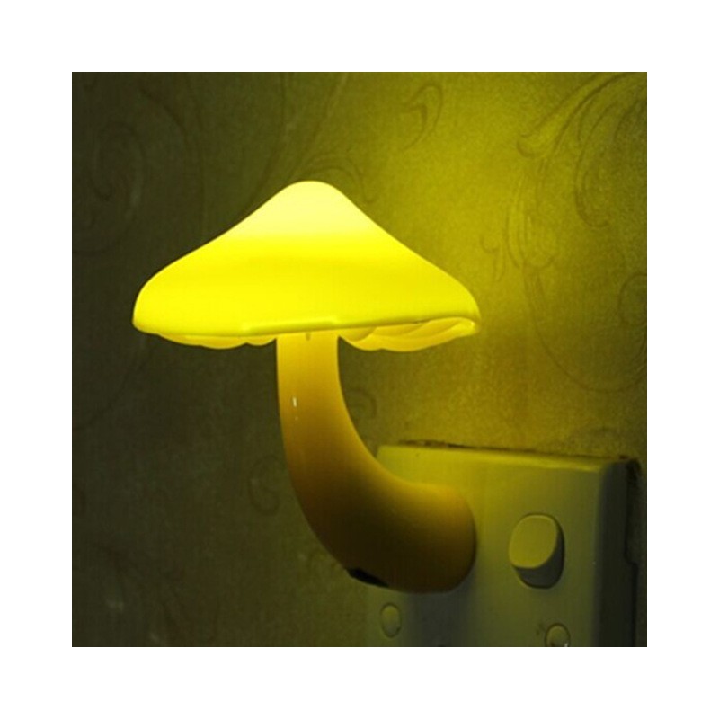 Prise murale en forme de champignon - lumière de nuit LED - avec capteur