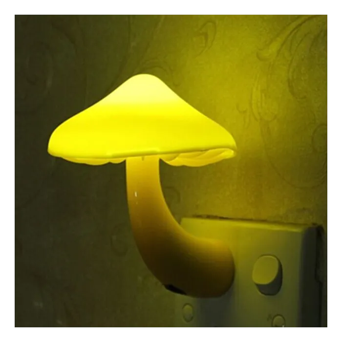 Soquete de parede em forma de cogumelo - luz noturna LED - com sensor