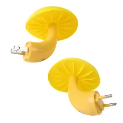 Mushroom shaped wall socket - LED night light - with sensor