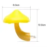 Mushroom shaped wall socket - LED night light - with sensor