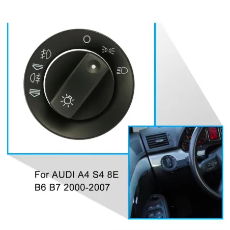 Audi A4 S4 8E B6 B7 2000-20007 - strålkastare / dimma / ljusbrytare