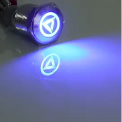 16mm LED upplyst självlåsande vattentät tryckknappsbrytare rostfritt stål