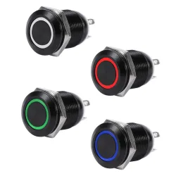 2A 12mm universeller LED-Moment-Tastenschalter