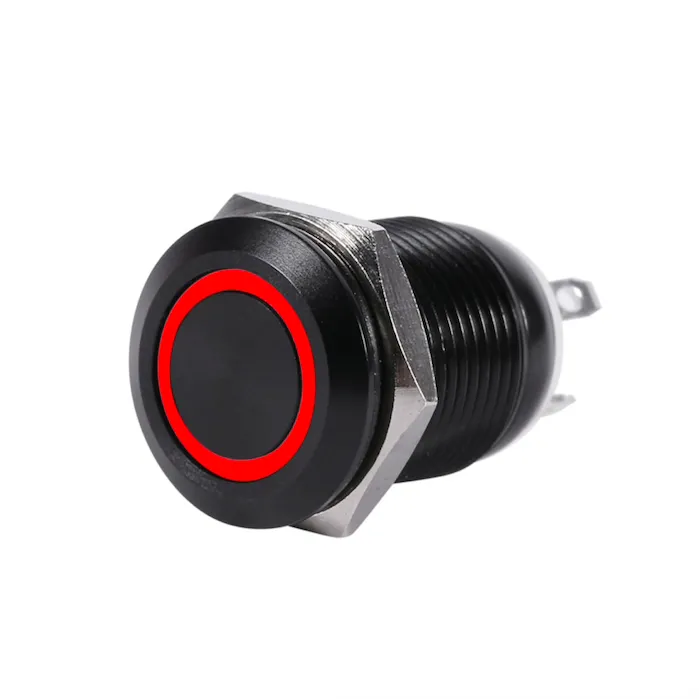 Interruptores2A 12mm universal LED interruptor de pulsación momentánea